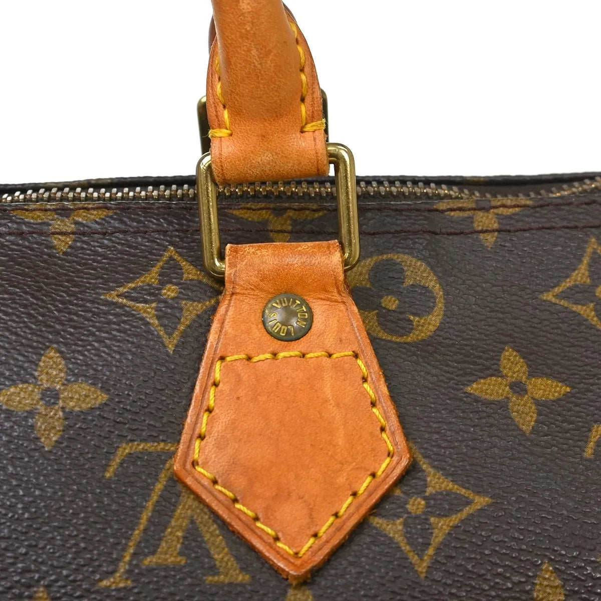 Louis Vuitton Speedy Handbag Monogram Canvas Brown Canvas Handbag (Pre-Owned)