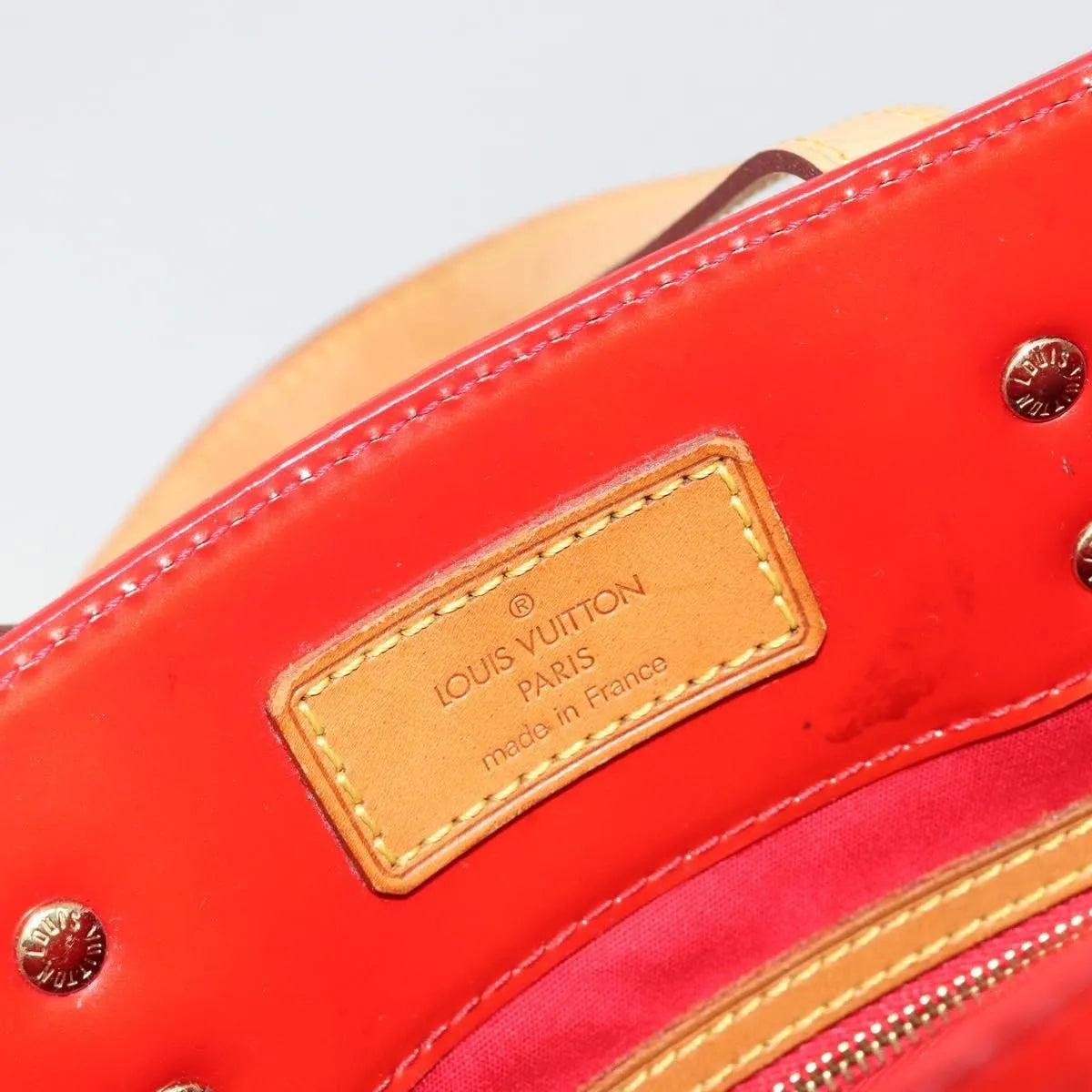 Louis Vuitton Reade Monogram Vernis Red Patent_Leather Handbag (Pre-Owned)