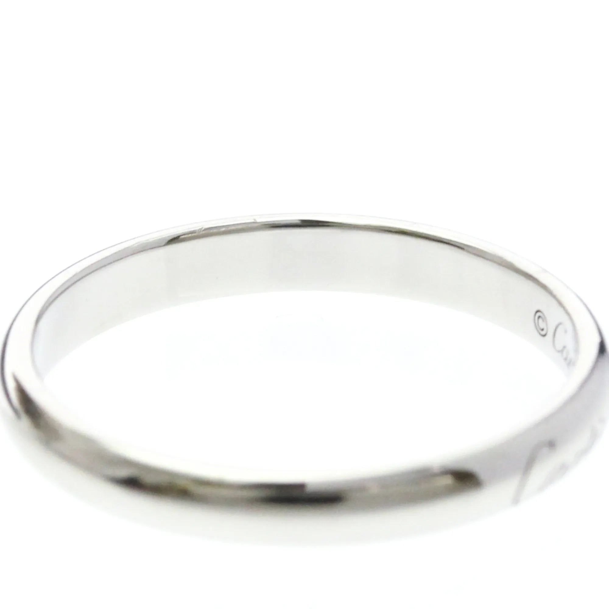 Cartier 1895 Wedding Band Platinum Silver Platinum Ring Jewelry (Pre-Owned)