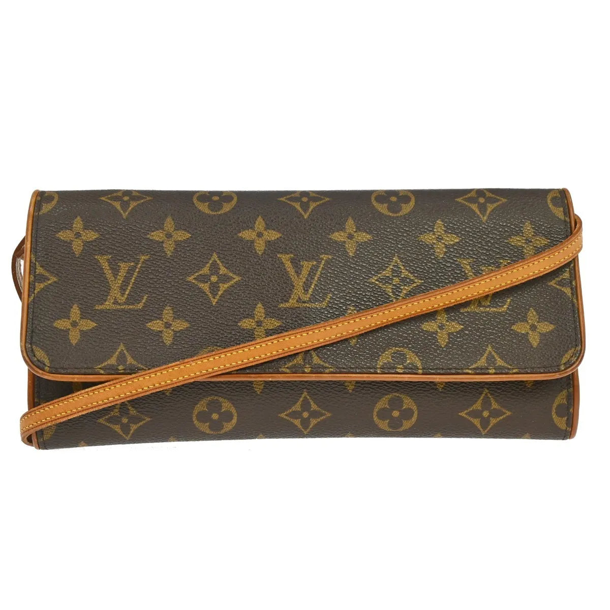 Louis Vuitton Twin Handbag Monogram Canvas Brown Canvas Clutche & Pouche Bag (Pre-Owned)