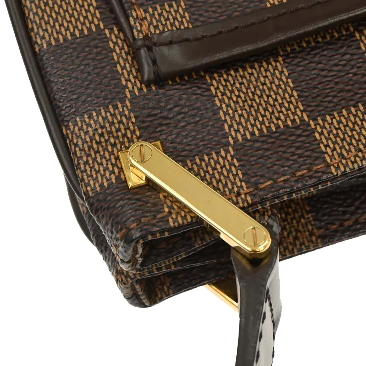 Louis Vuitton Aubagne Damier Brown Canvas Handbag (Pre-Owned)