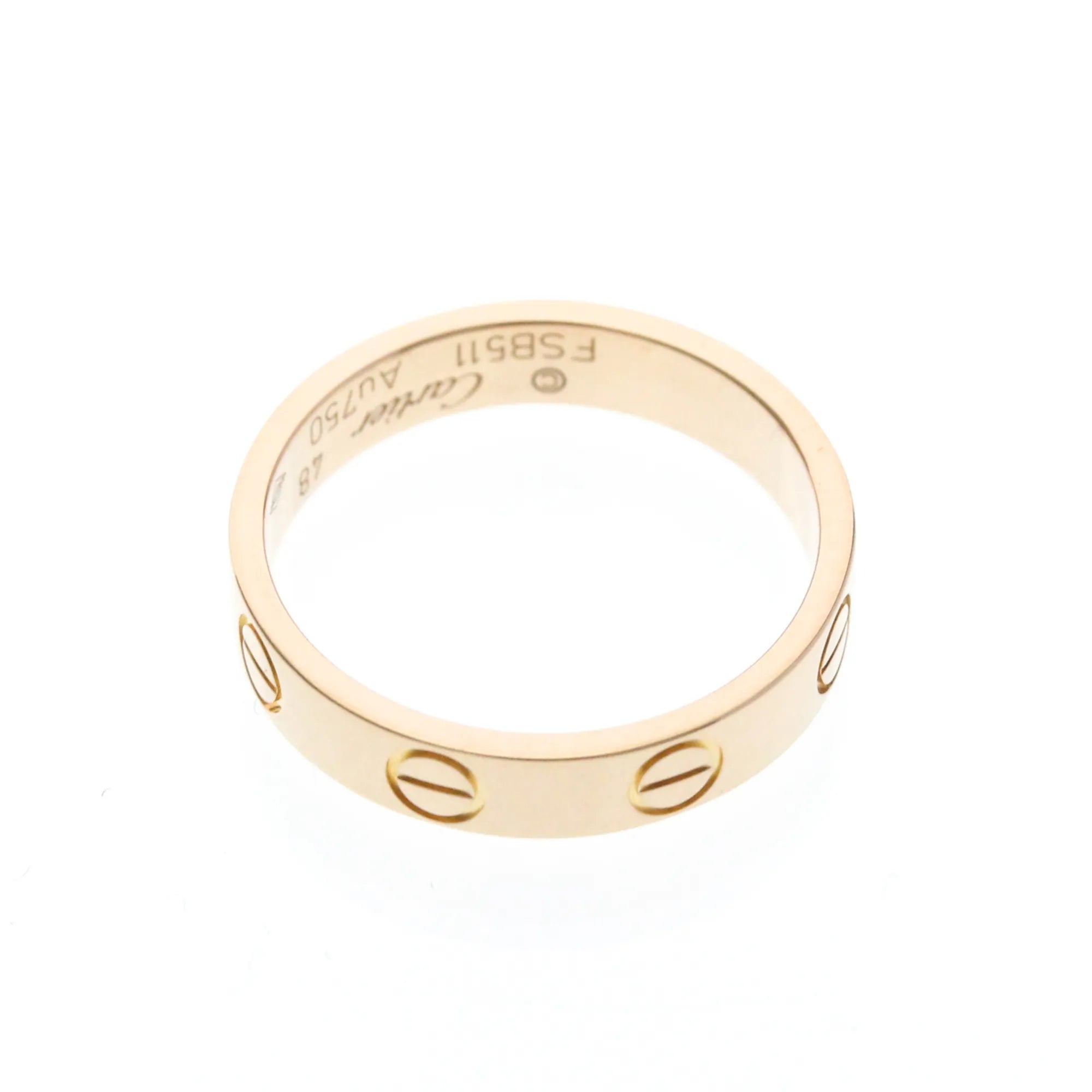 Cartier Love Wedding Band 18K Rose Gold Gold Pink_Gold Ring Jewelry (Pre-Owned)