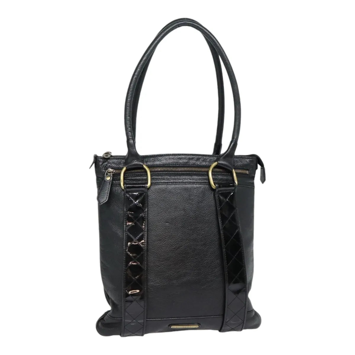 Burberry Vintage Leather Black Leather Shoulder Bag Bag (Pre-Owned)