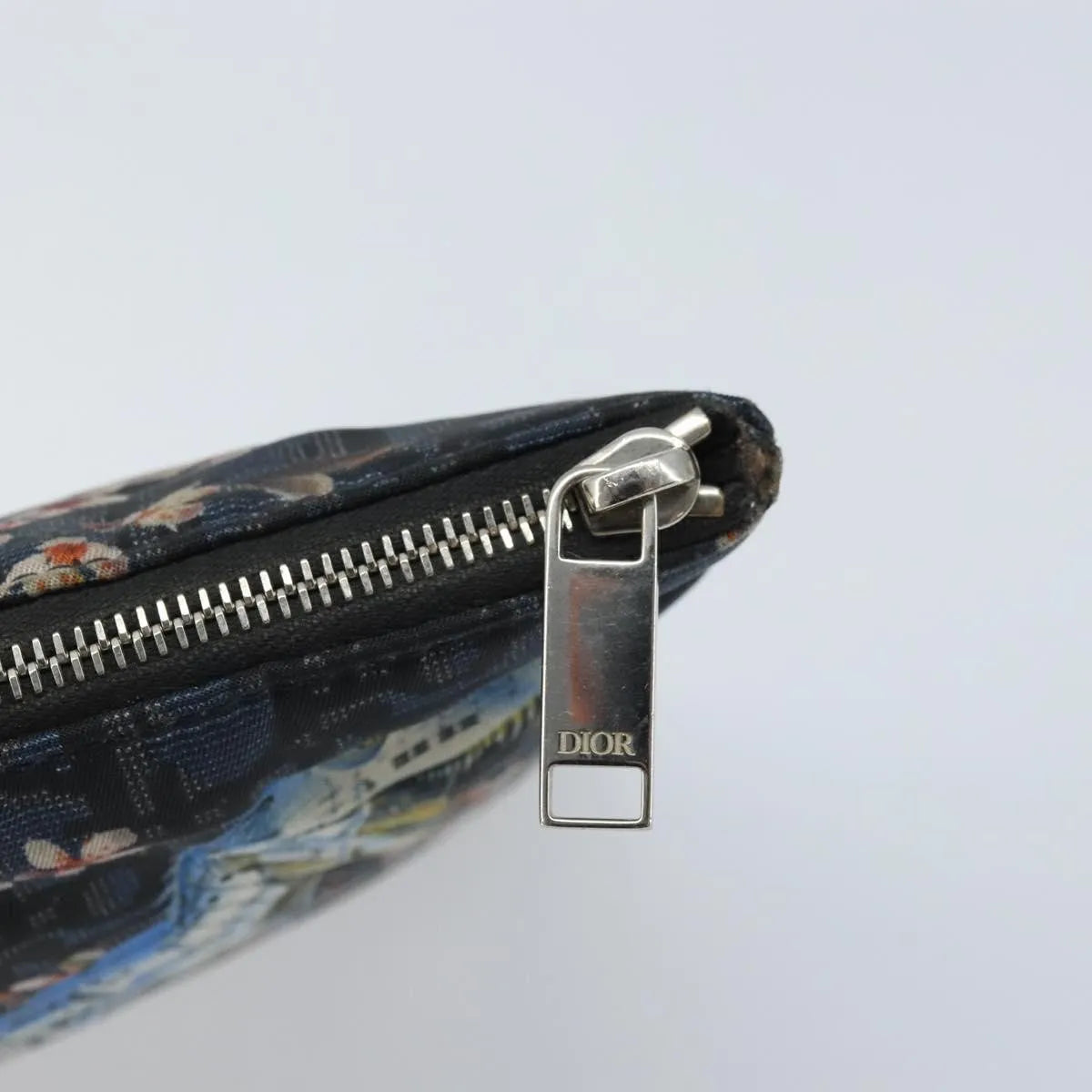 Christian Dior Diorama Clutch Satin Navy Canvas Clutche & Pouche Bag (Pre-Owned)