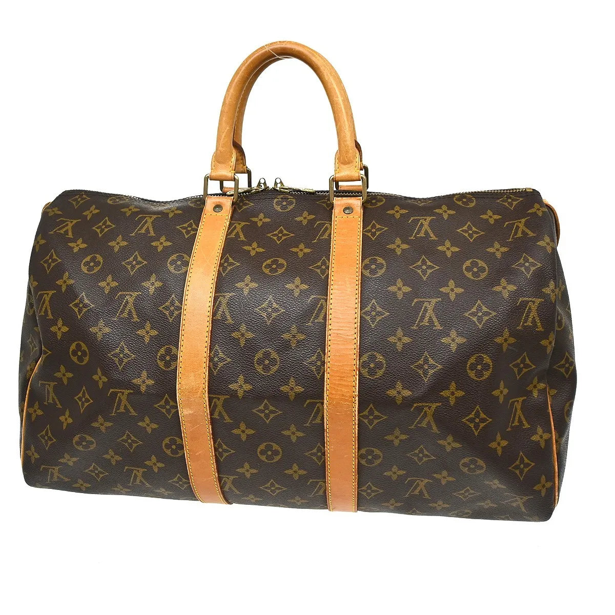 Louis Vuitton Keepall Bag Monogram Canvas Brown Canvas Travel Bag Bag (Pre-Owned)