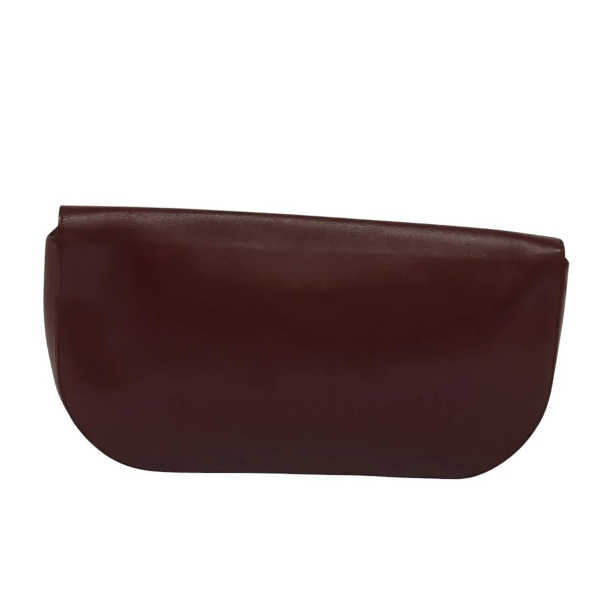 Cartier Must De Cartier Clutch Leather Burgundy Leather Clutche & Pouche Bag (Pre-Owned)