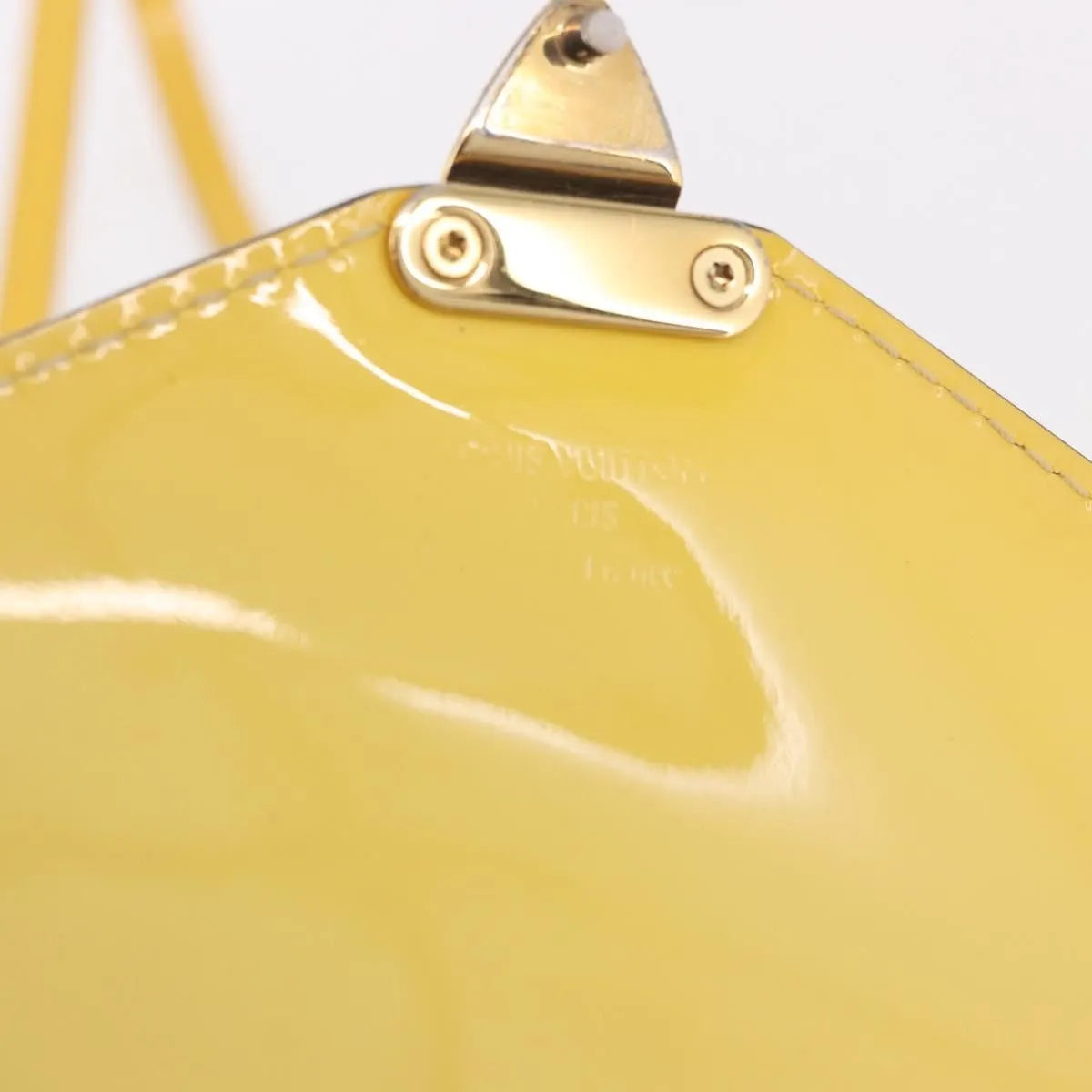 Louis Vuitton Monceau Vernis Yellow Patent_Leather Handbag (Pre-Owned)