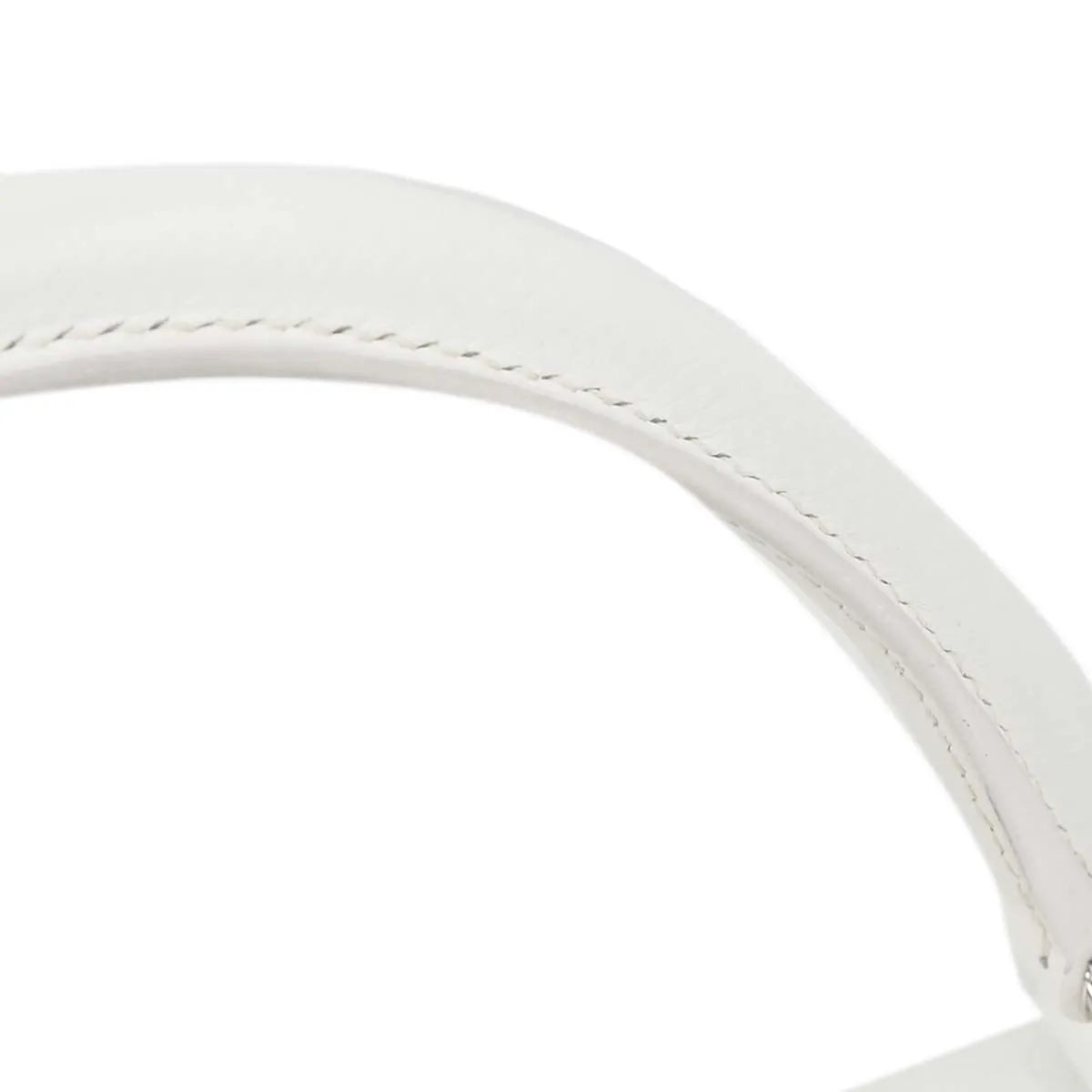 Hermes Kelly Handbag White Epsom With Palladium Hardware White Leather Handbag (Pre-Owned)