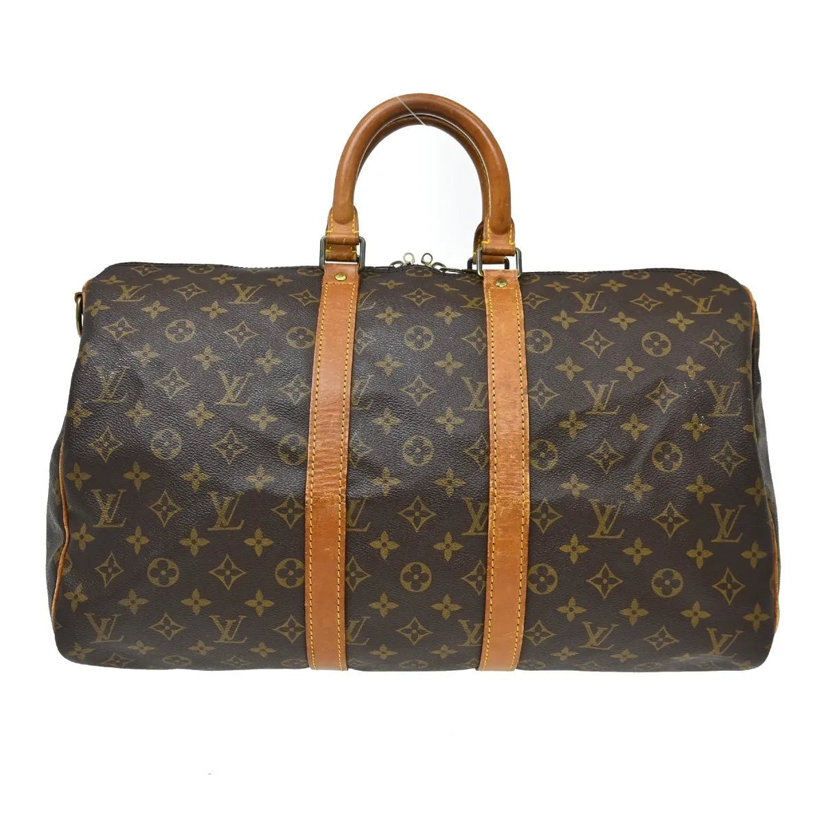 Louis Vuitton Keepall Bandouliere Monogram Canvas Brown Canvas Travel Bag Bag (Pre-Owned)