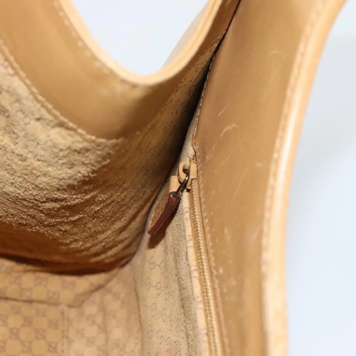 Gucci Piston Jackie O Hobo Leather Beige Leather Handbag (Pre-Owned)