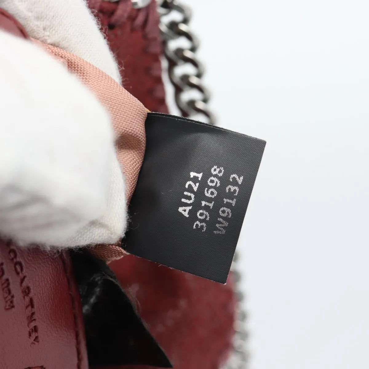 Stella Mccartney Falabella Fold Over Clutch Faux Leather Burgundy Polyester Crossbody Bag Bag (Pre-Owned)