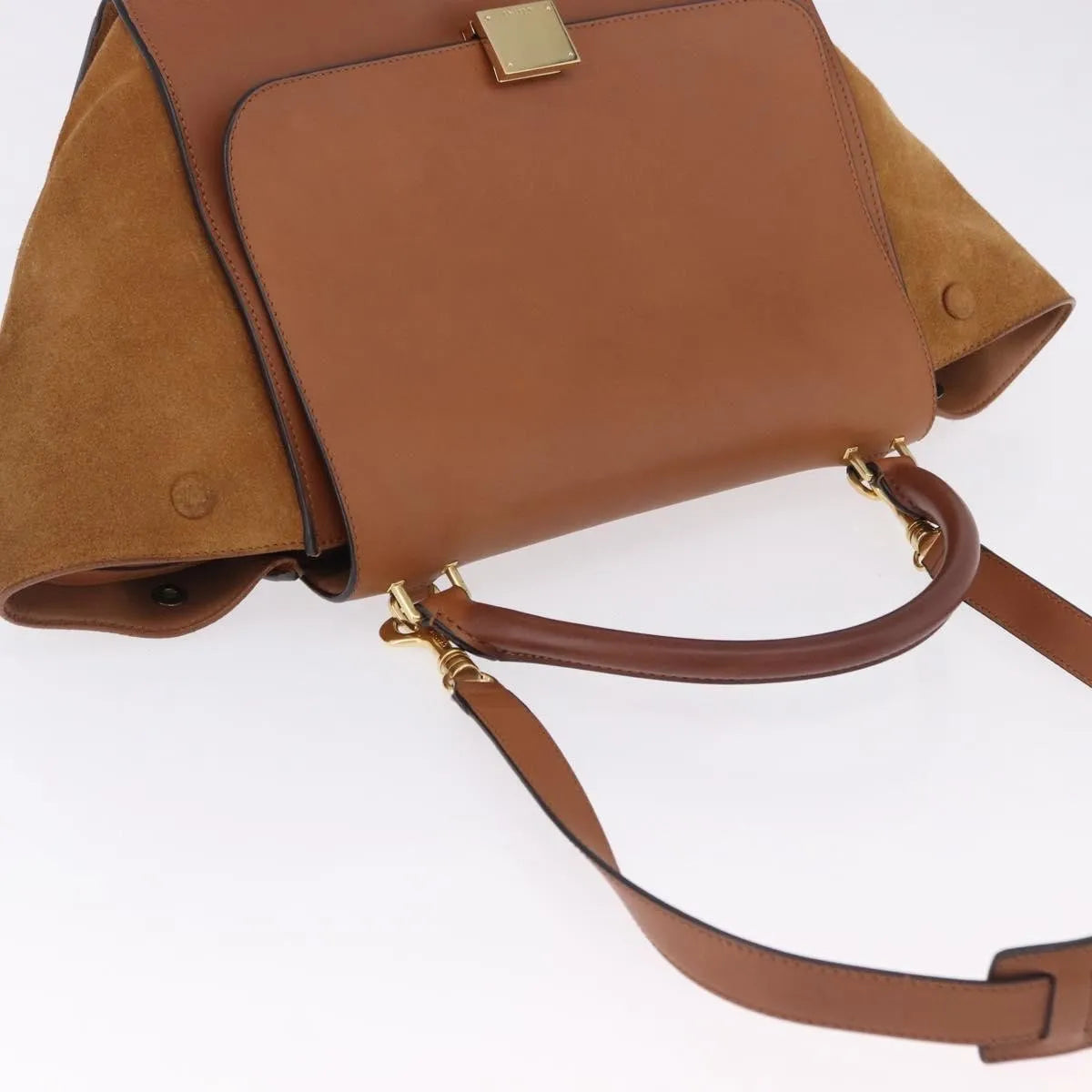 Celine Trapeze Leather Brown Leather Handbag (Pre-Owned)