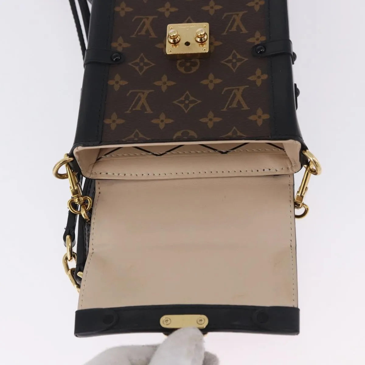 Louis Vuitton Vertical Trunk Pochette Monogram Canvas Brown Canvas Clutche & Pouche Bag (Pre-Owned)