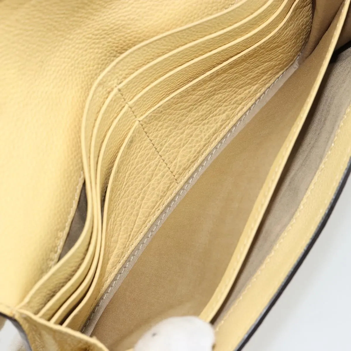 Chloe Marcie Continental Leather Yellow Leather Wallets Accessory (Pre-Owned)