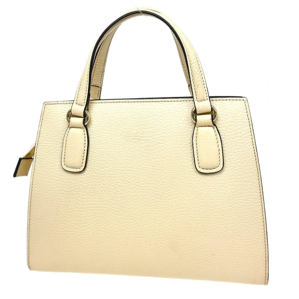 Gucci Soho Convertible Top Handle Satchel Leather Beige Leather Handbag (Pre-Owned)
