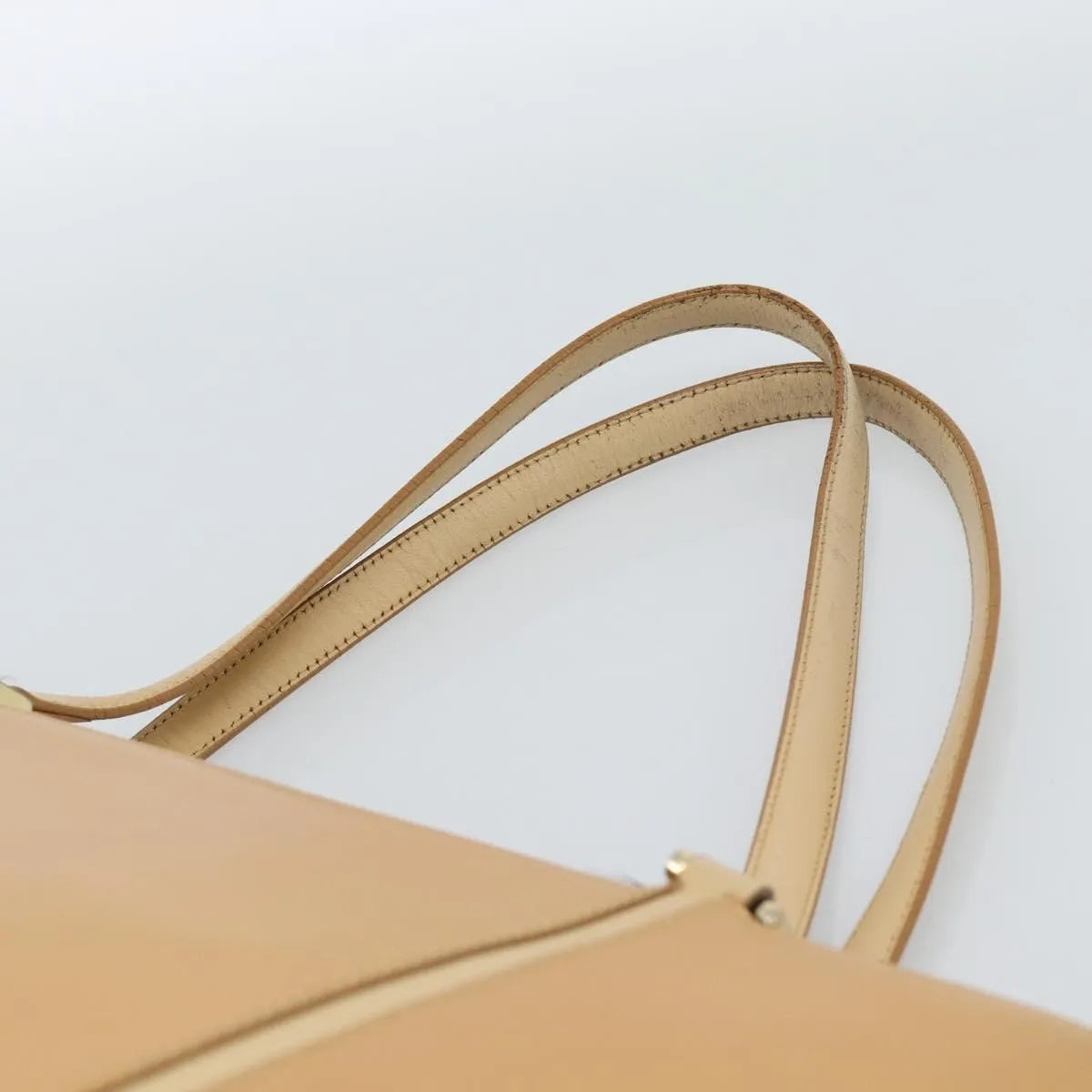 Burberry Vintage Leather Beige Leather Tote Bag Bag (Pre-Owned)