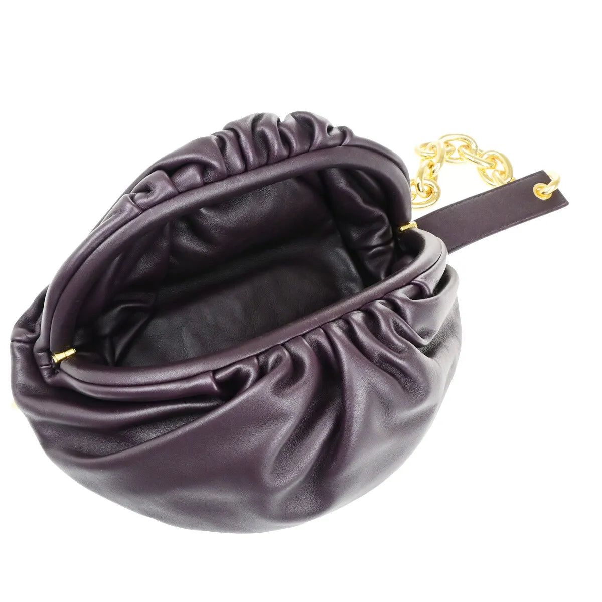 Bottega Veneta The Chain Leather Burgundy Leather Bag (Pre-Owned)