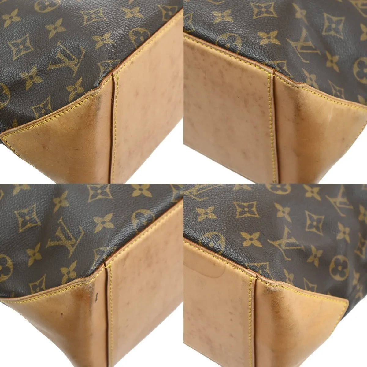 Louis Vuitton Cabas Mezzo Monogram Canvas Brown Canvas Shoulder Bag Bag (Pre-Owned)