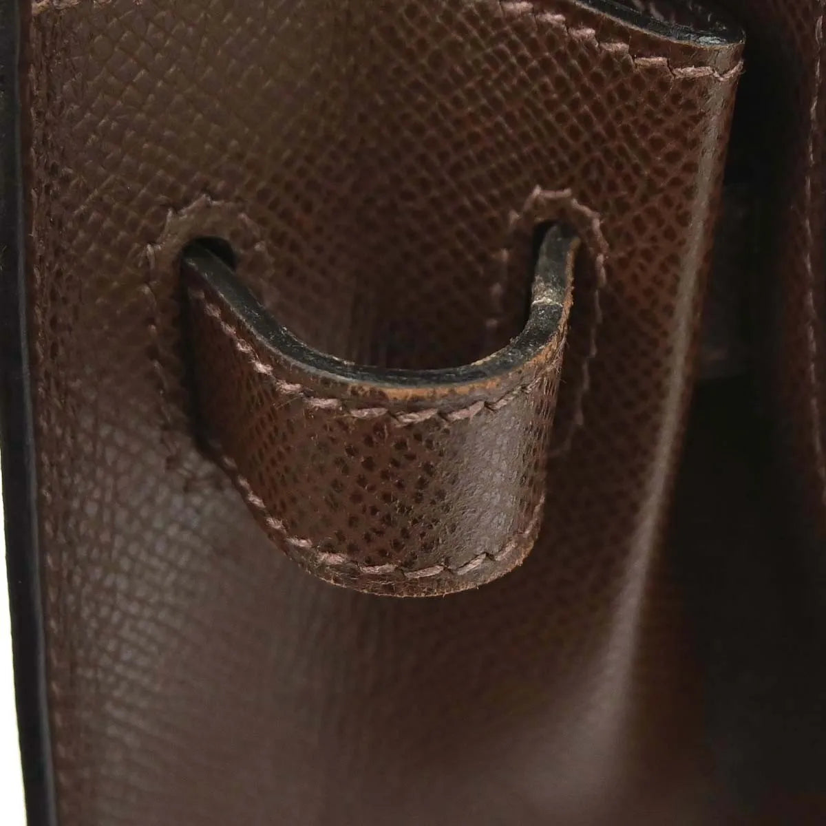 Hermes Kelly Sellier Epsom Brown Calfskin Handbag (Pre-Owned)