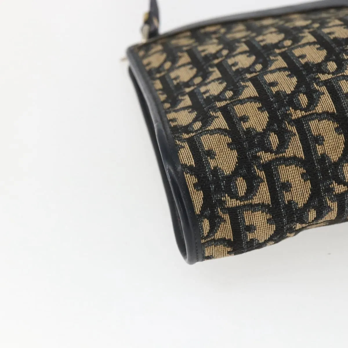 Christian Dior Vintage Trotter Canvas Navy Canvas Shoulder Bag Bag (Pre-Owned)