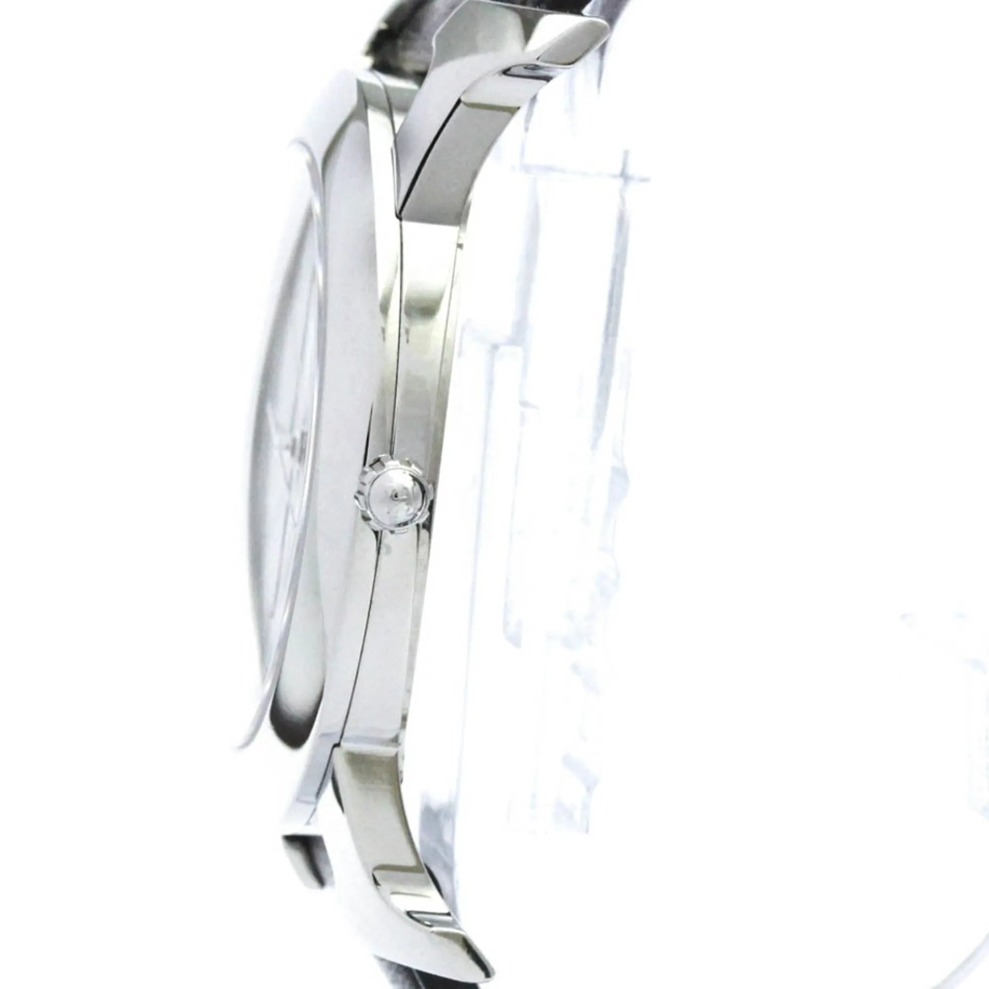 Hermes Heure H Ronde Quartz Stainless Steel And Leather Watch (Pre-Owned)