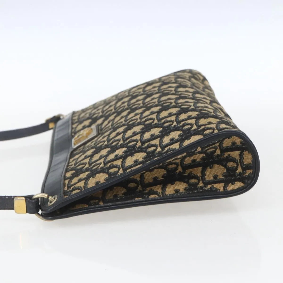 Christian Dior Vintage Trotter Canvas Navy Canvas Shoulder Bag Bag (Pre-Owned)