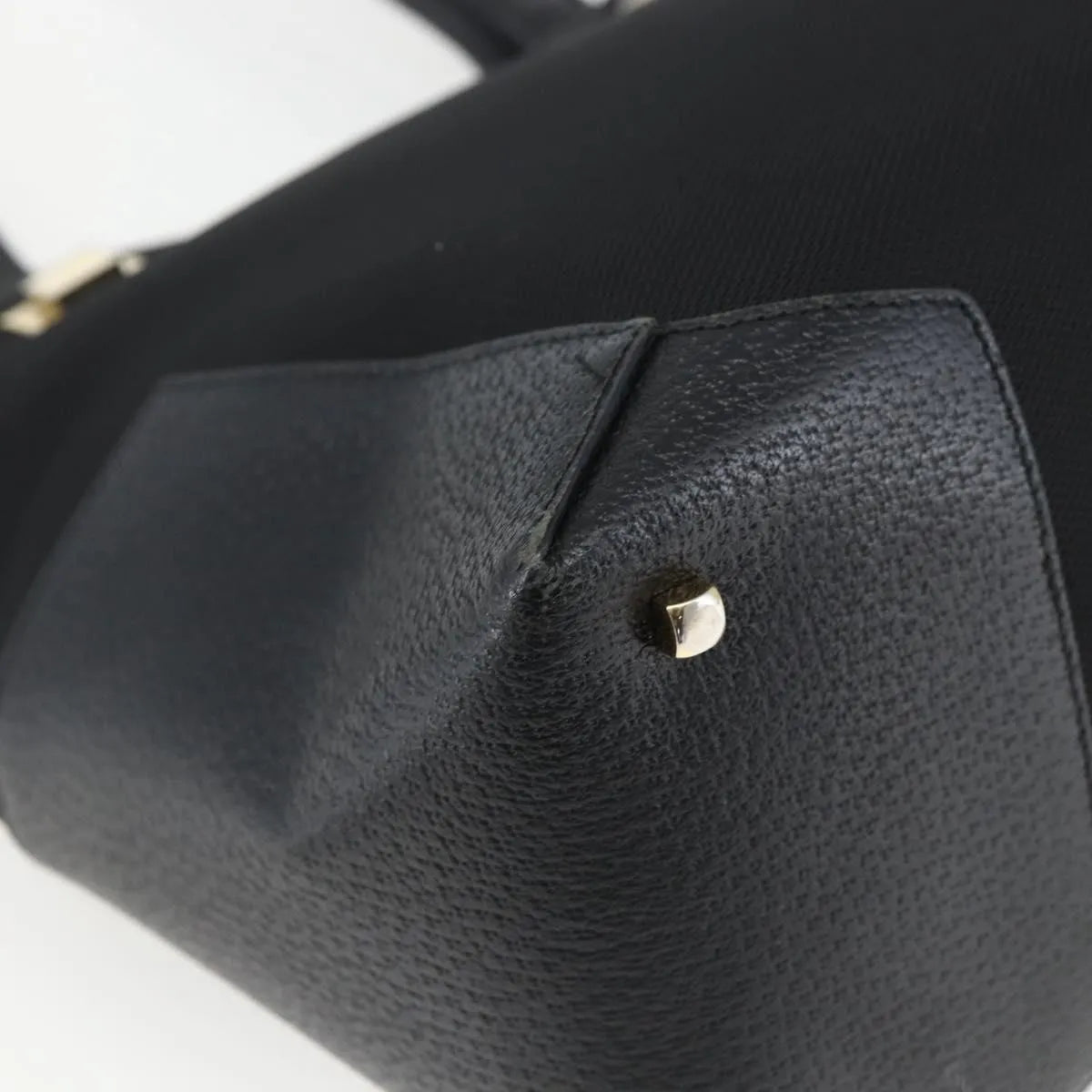 Salvatore Ferragamo Vintage Nylon Black Nylon Tote Bag Bag (Pre-Owned)