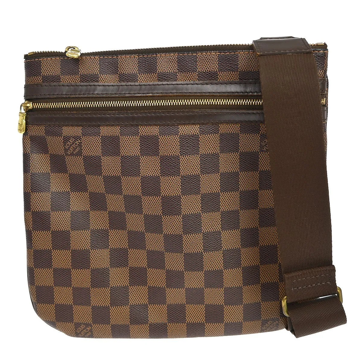 Louis Vuitton Bosphore Pochette Damier Ebene Brown Canvas Shoulder Bag Bag (Pre-Owned)