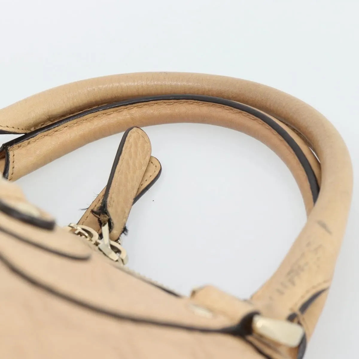 Gucci New Pelham Tote Guccissima Leather Beige Leather Handbag (Pre-Owned)