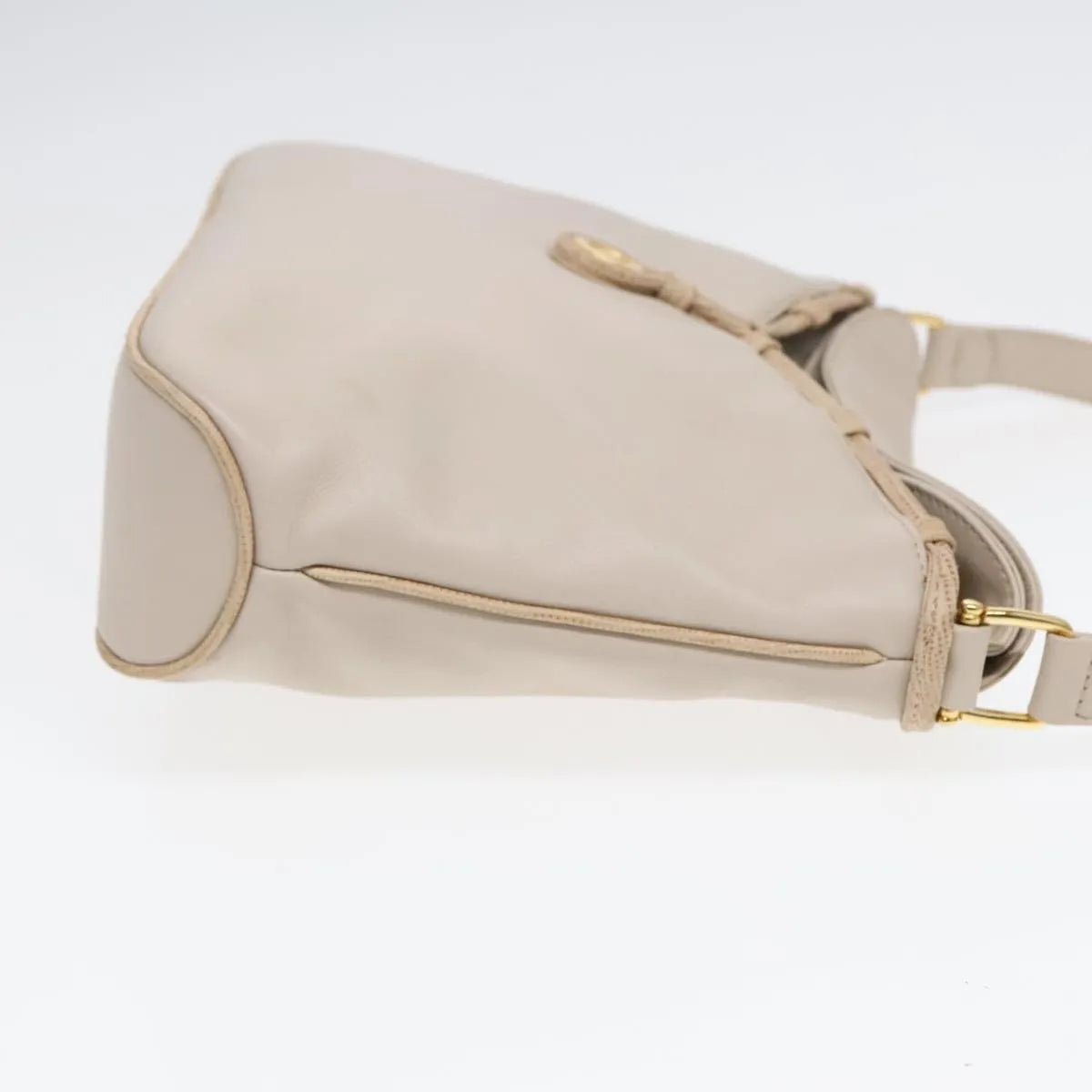 Celine Horse Carriage Leather Beige Leather Shoulder Bag Bag (Pre-Owned)