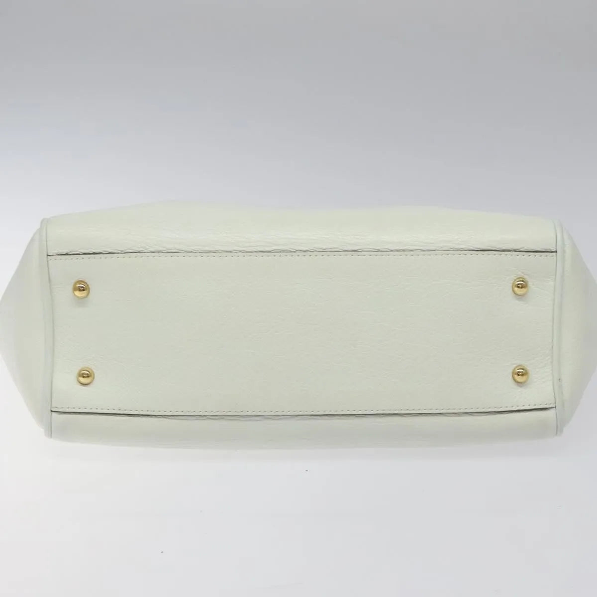 Loewe Heritage Tote Leather White Leather Tote Bag Bag (Pre-Owned)