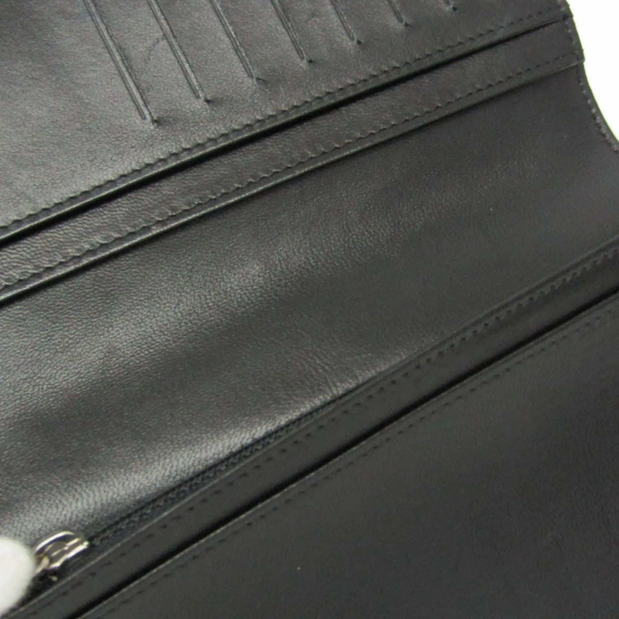 Chanel Lucky Symbols Yen Wallet Embossed Quilted Leather Black Leather Wallets Accessory (Pre-Owned)