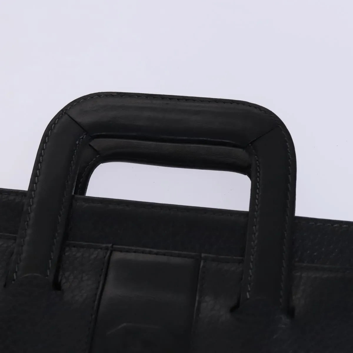 Burberry Vintage Leather Black Leather Briefcase Bag (Pre-Owned)