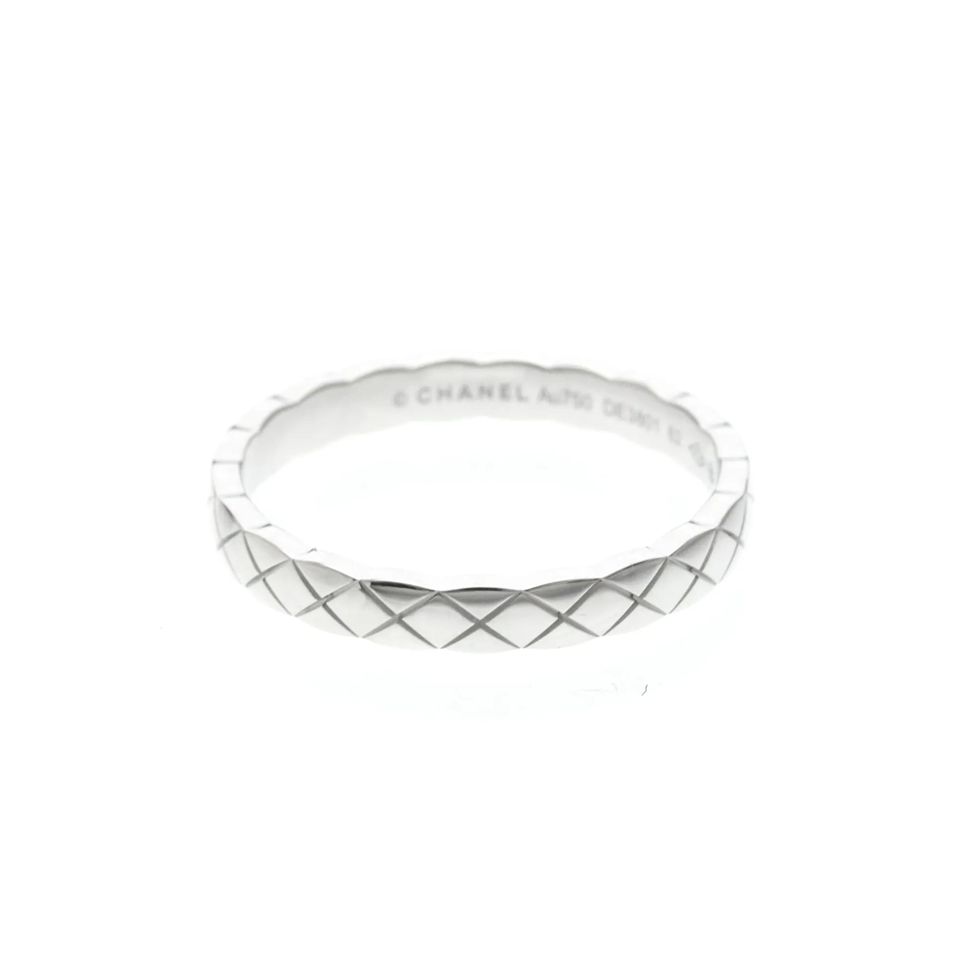 Chanel Coco Crush 18K White Gold Silver White_Gold Ring Jewelry (Pre-Owned)