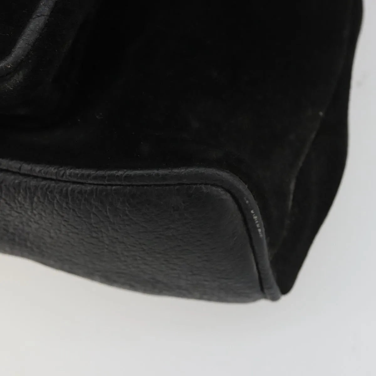 Gucci Gucci Bamboo Daim Black Suede Backpack Bag (Pre-Owned)