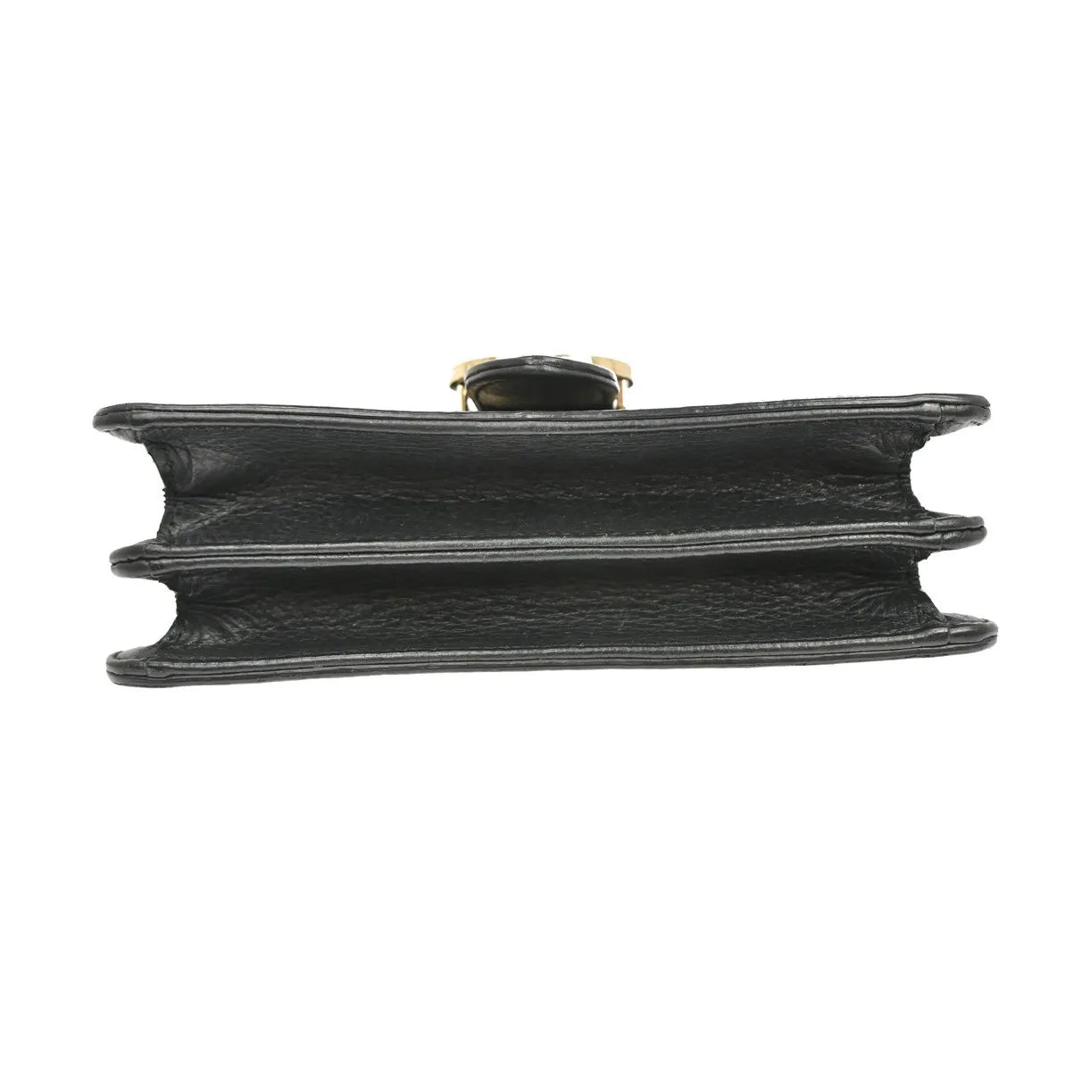 Gucci Interlocking Leather Black Leather Shoulder Bag Bag (Pre-Owned)