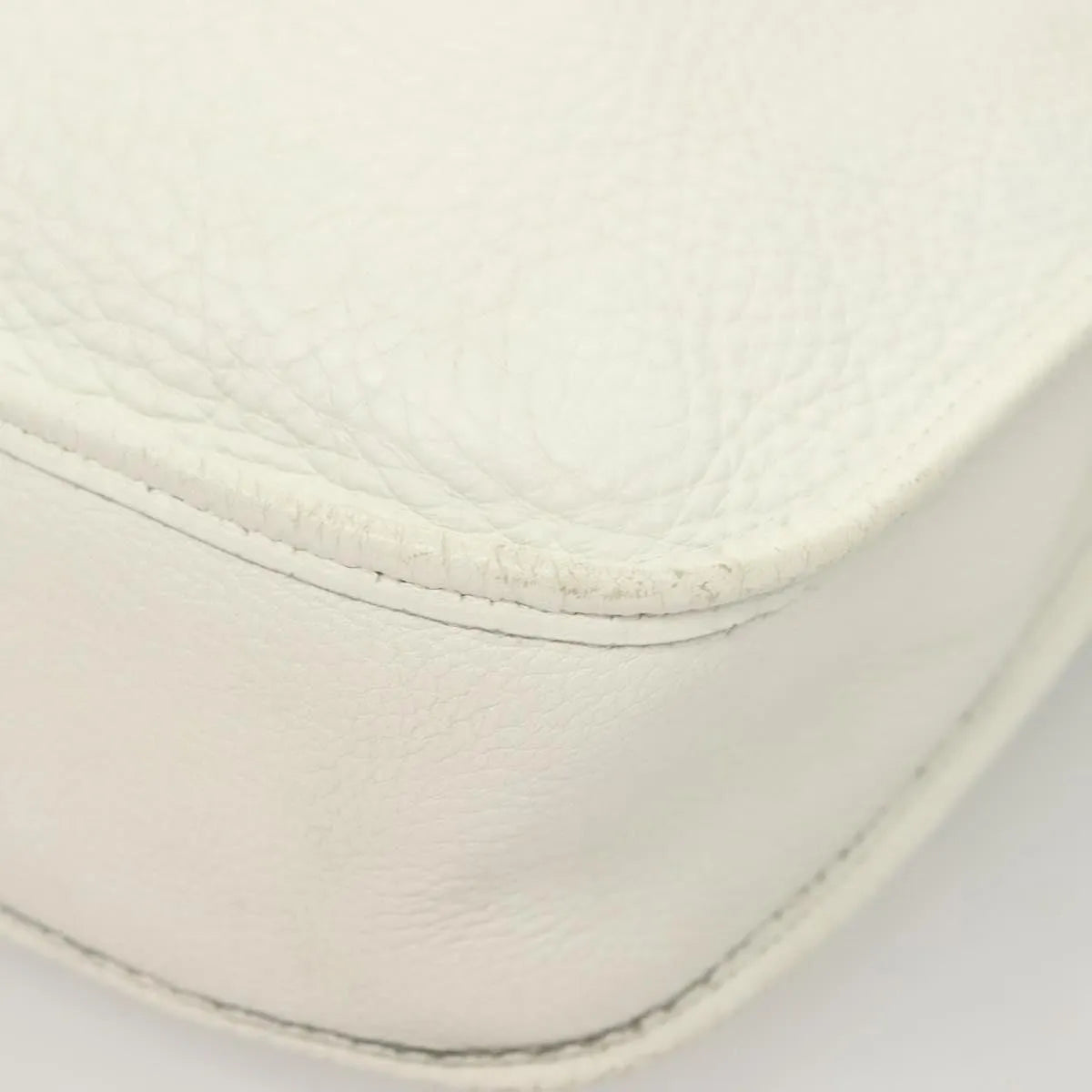 Hermes Evelyne Bag Gen I Togo White Leather Handbag (Pre-Owned)