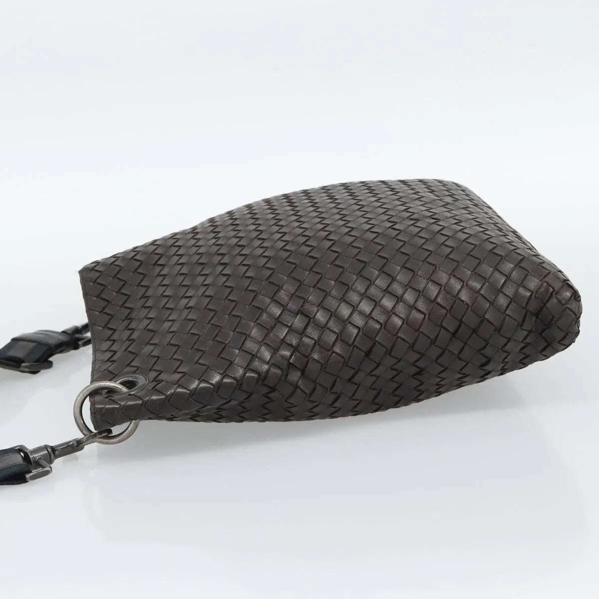 Bottega Veneta Flat Messenger Intrecciato Nappa Brown Leather Crossbody Bag Bag (Pre-Owned)