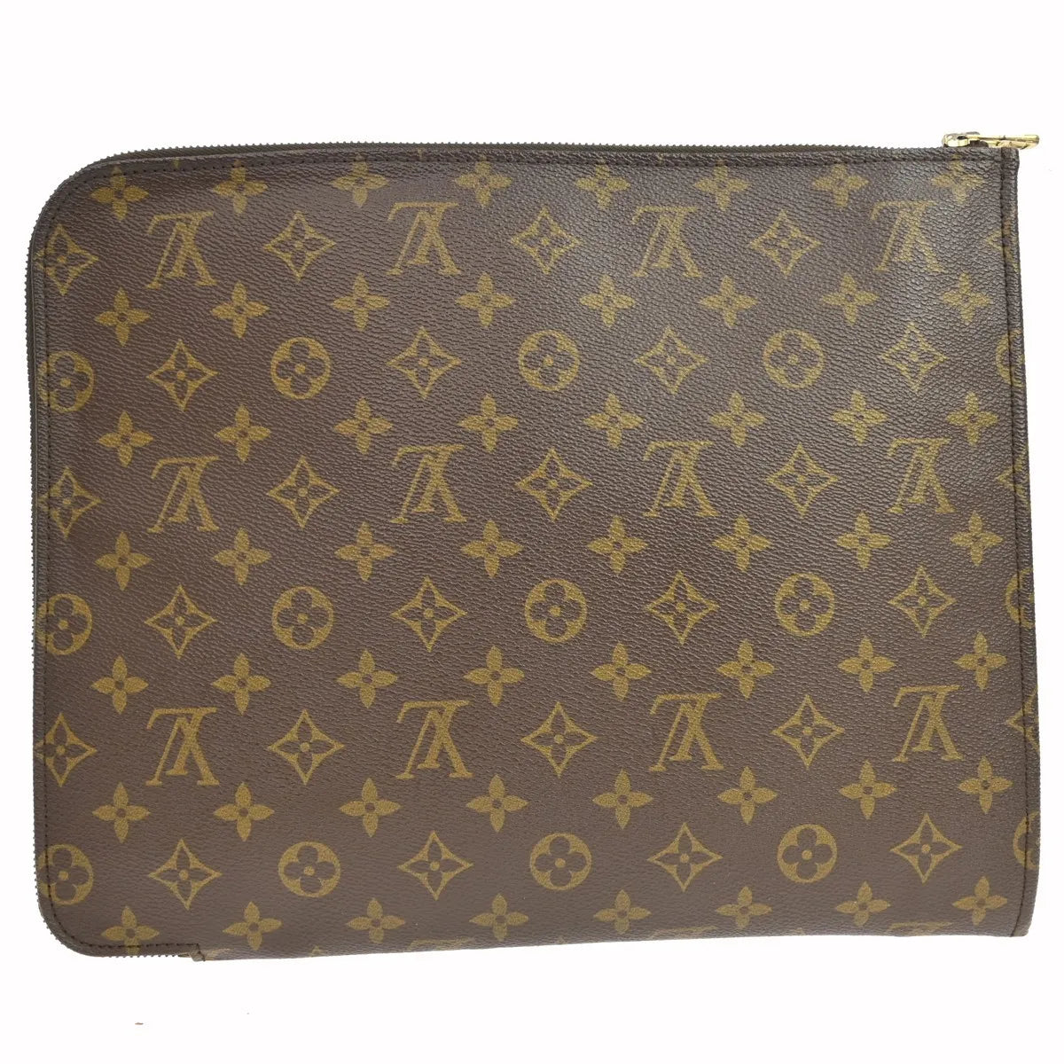 Louis Vuitton Poche Documents Monogram Canvas Brown Canvas Clutche & Pouche Bag (Pre-Owned)