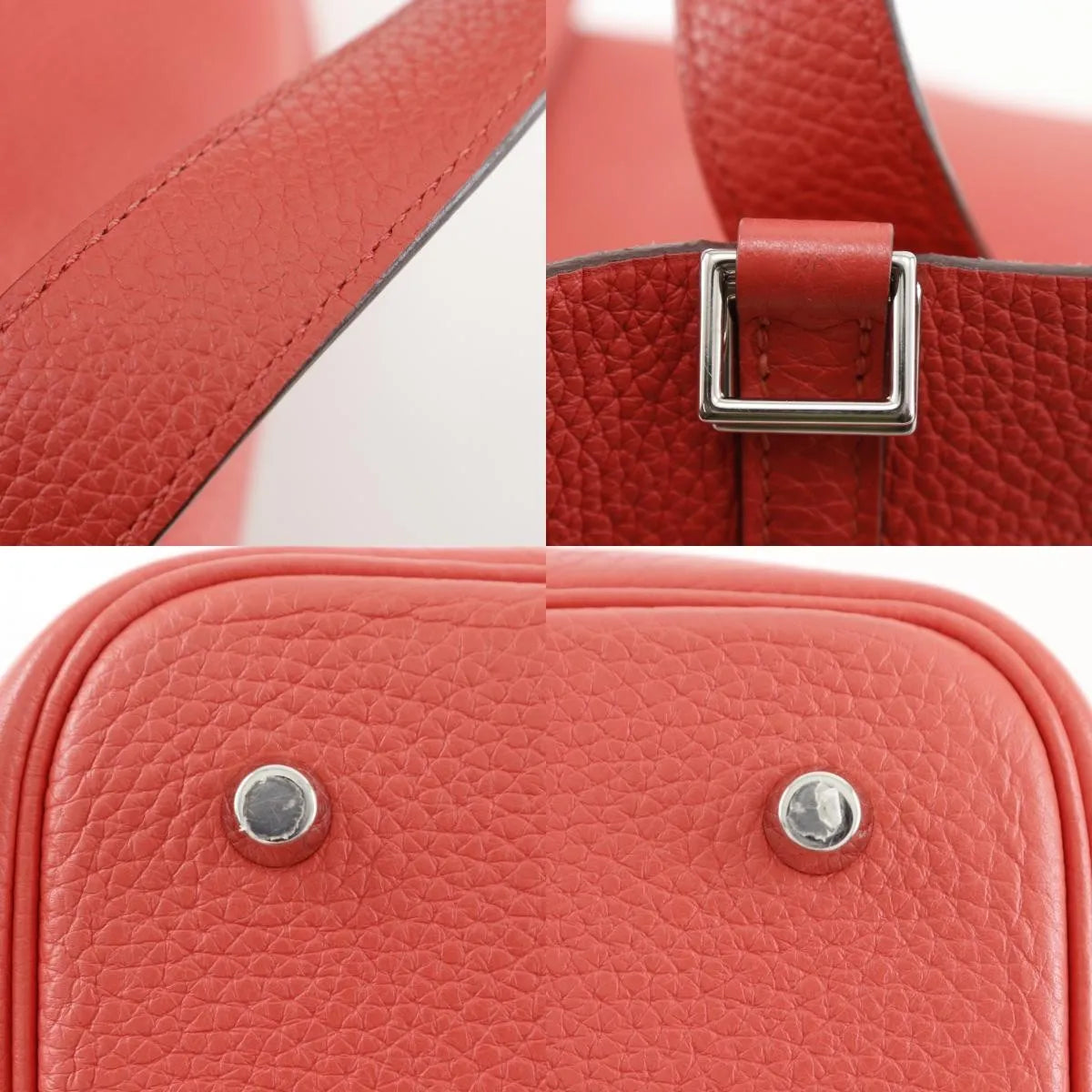 Hermes Picotin Lock Clemence Pink Leather Handbag (Pre-Owned)