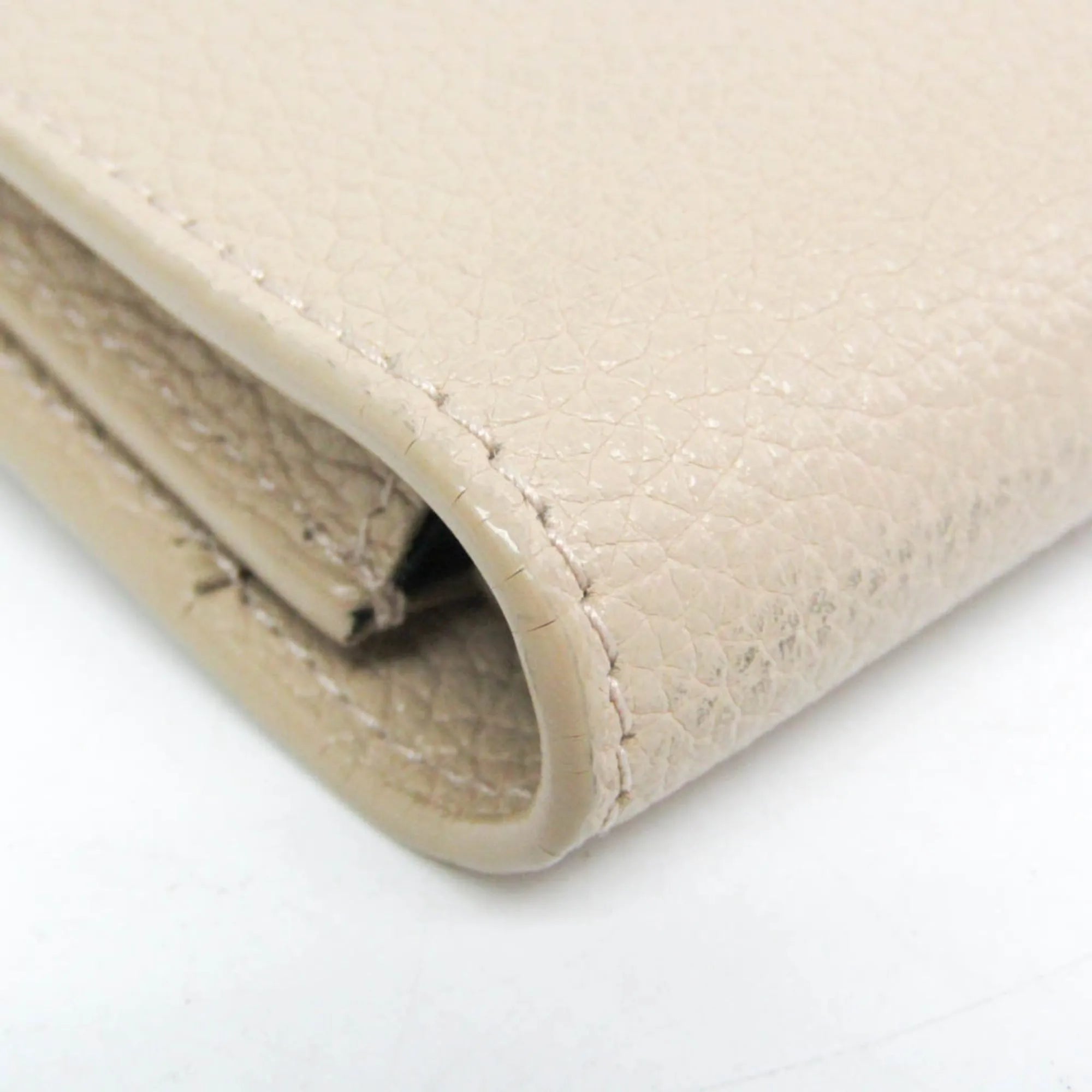 Saint Laurent Sac De Jour Souple Card Case Leather Beige Leather Wallets Accessory (Pre-Owned)