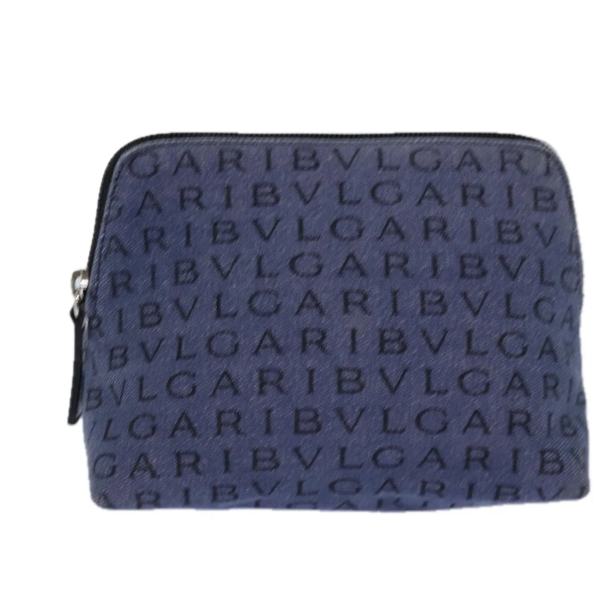 Bvlgari Pouch Canvas Blue Canvas Clutche & Pouche Bag (Pre-Owned)
