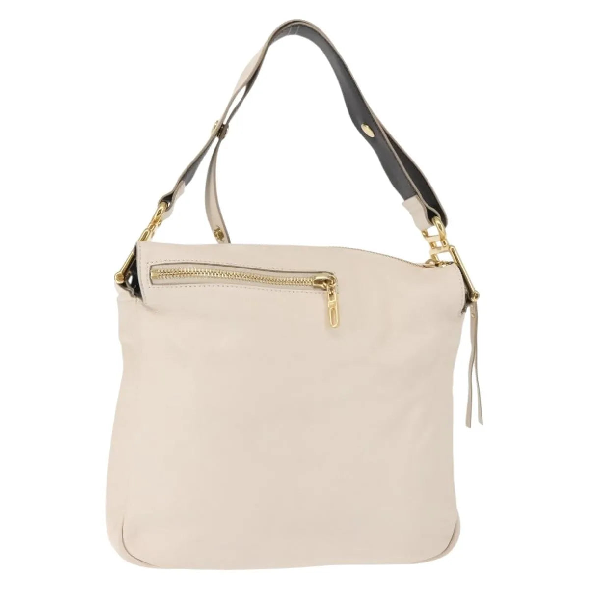Chloe Vanessa Leather Beige Leather Shoulder Bag Bag (Pre-Owned)