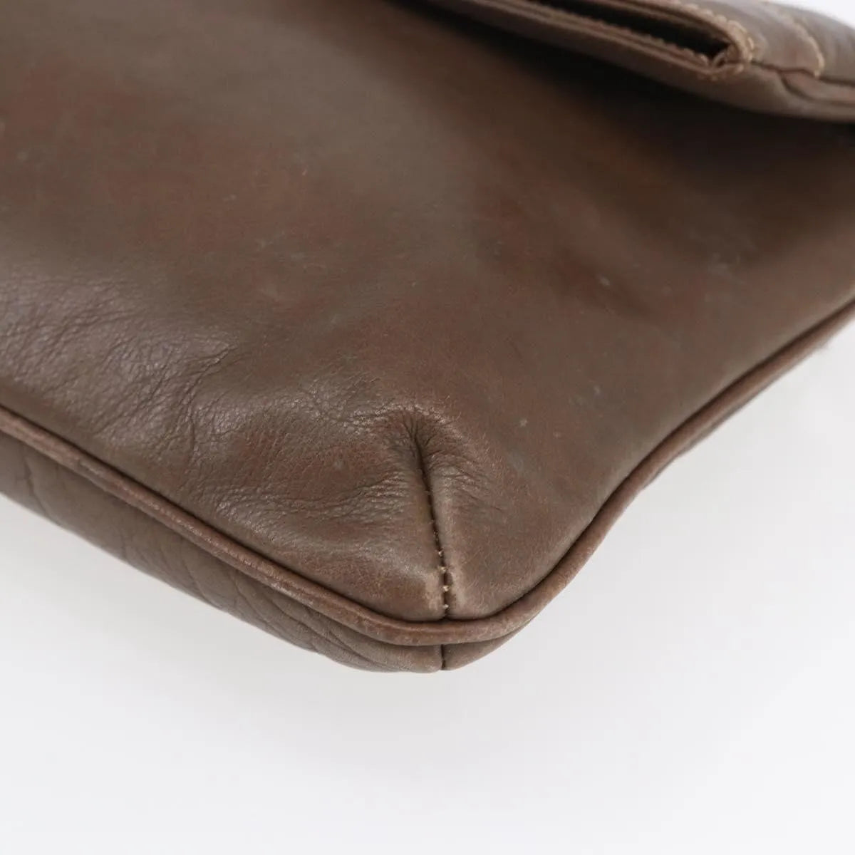 Celine Vintage Leather Brown Leather Shoulder Bag Bag (Pre-Owned)