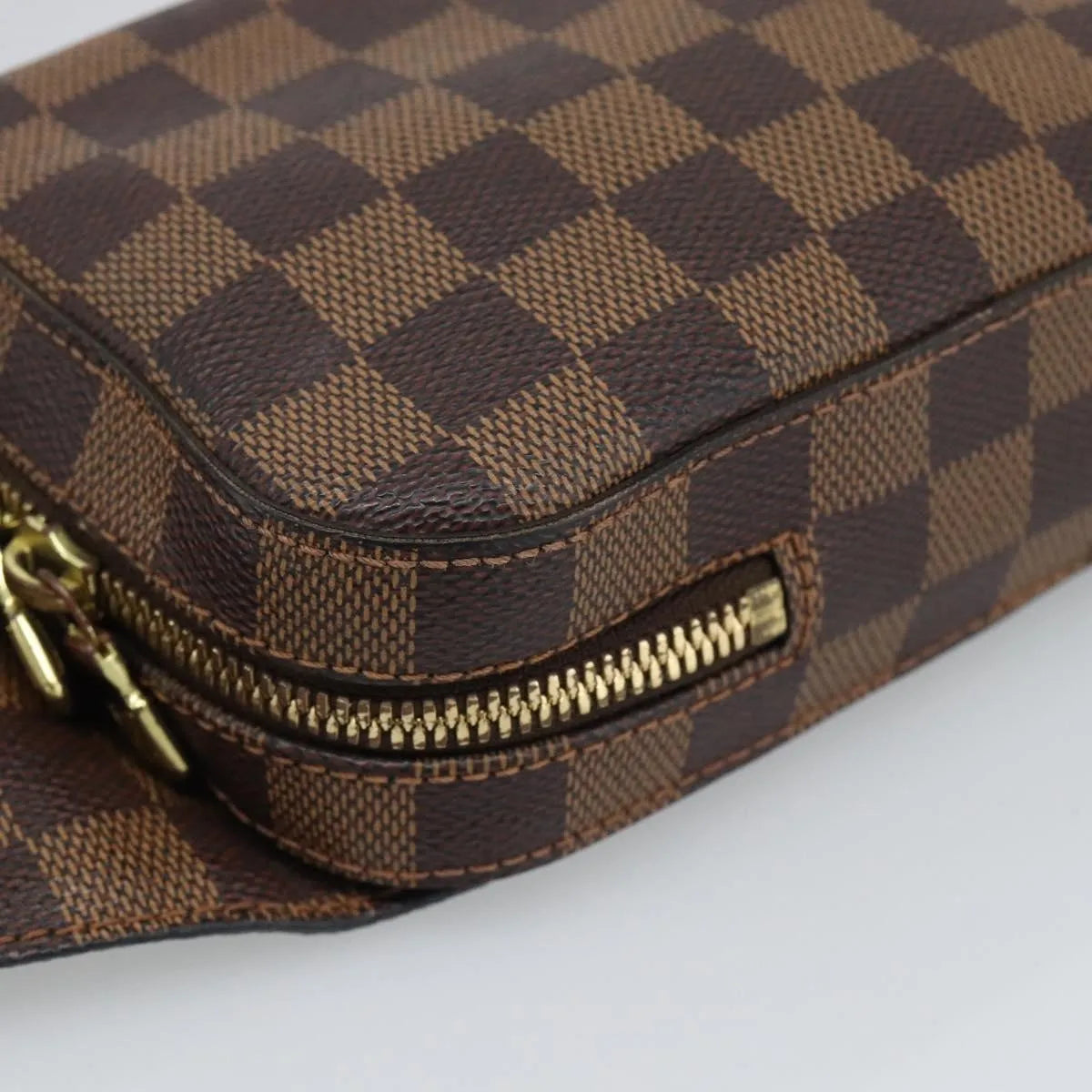 Louis Vuitton Geronimos Waist Damier Brown Canvas Shoulder Bag Bag (Pre-Owned)