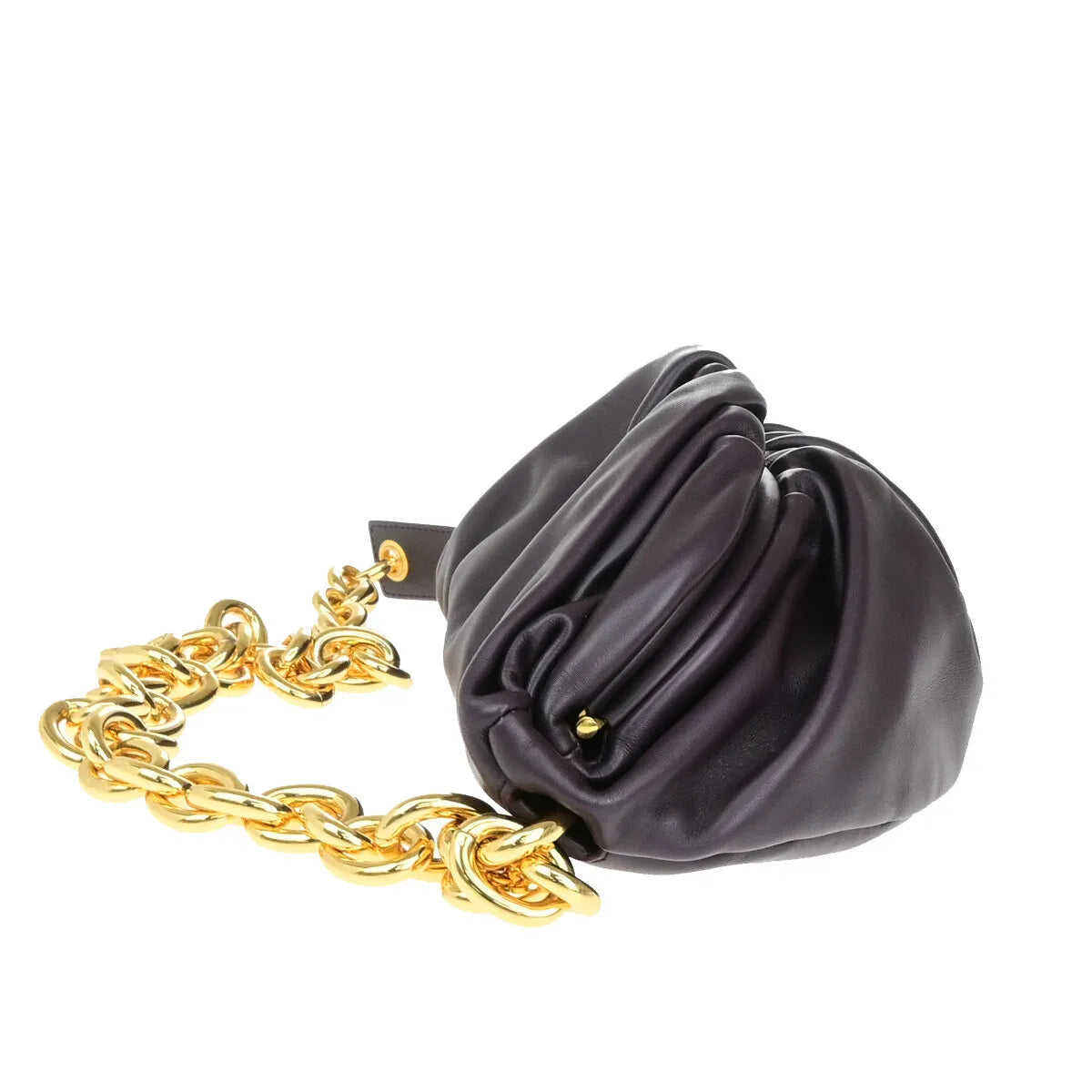 Bottega Veneta The Chain Leather Burgundy Leather Bag (Pre-Owned)
