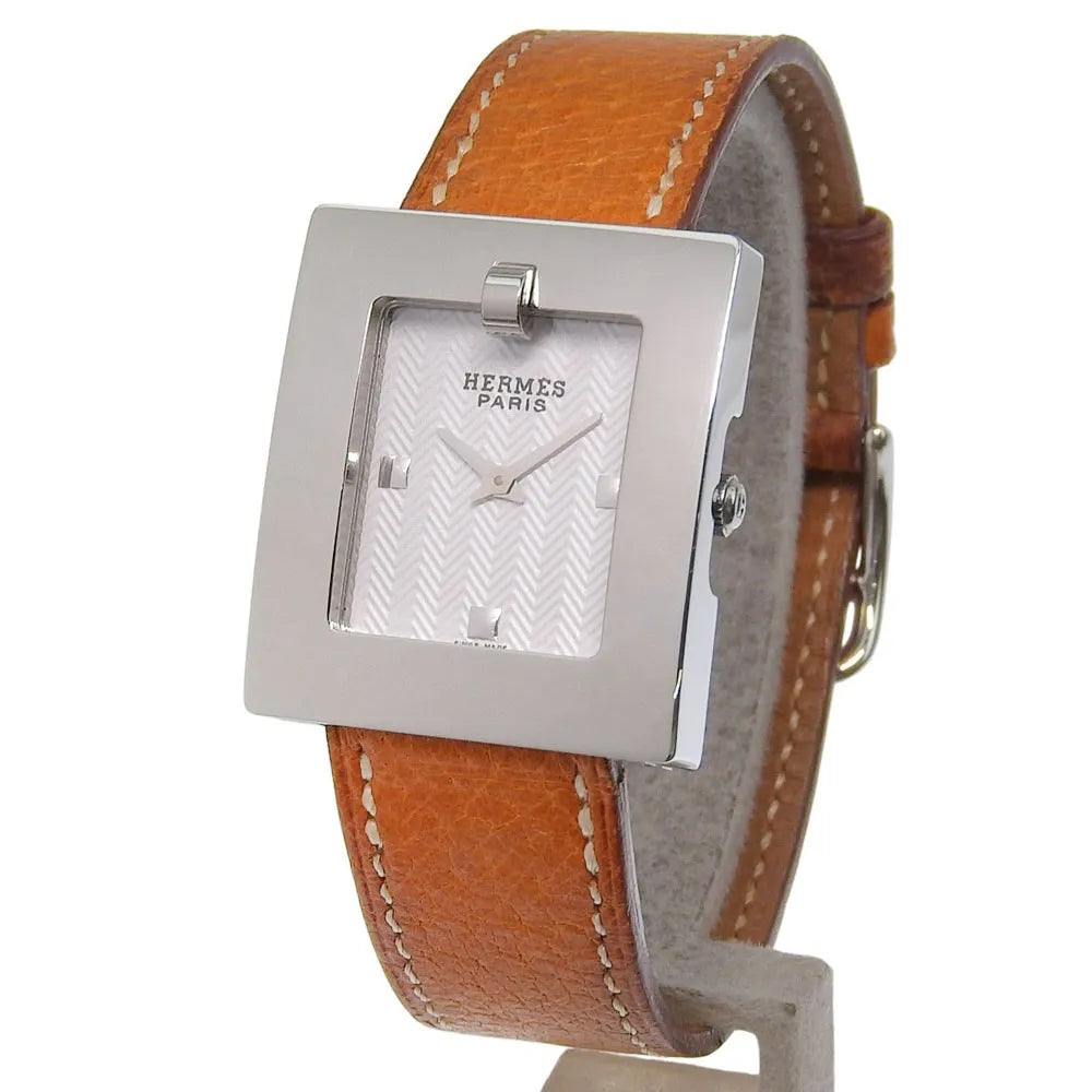 Hermes Belt Quartz Stainless Steel And Leather Watch (Pre-Owned)