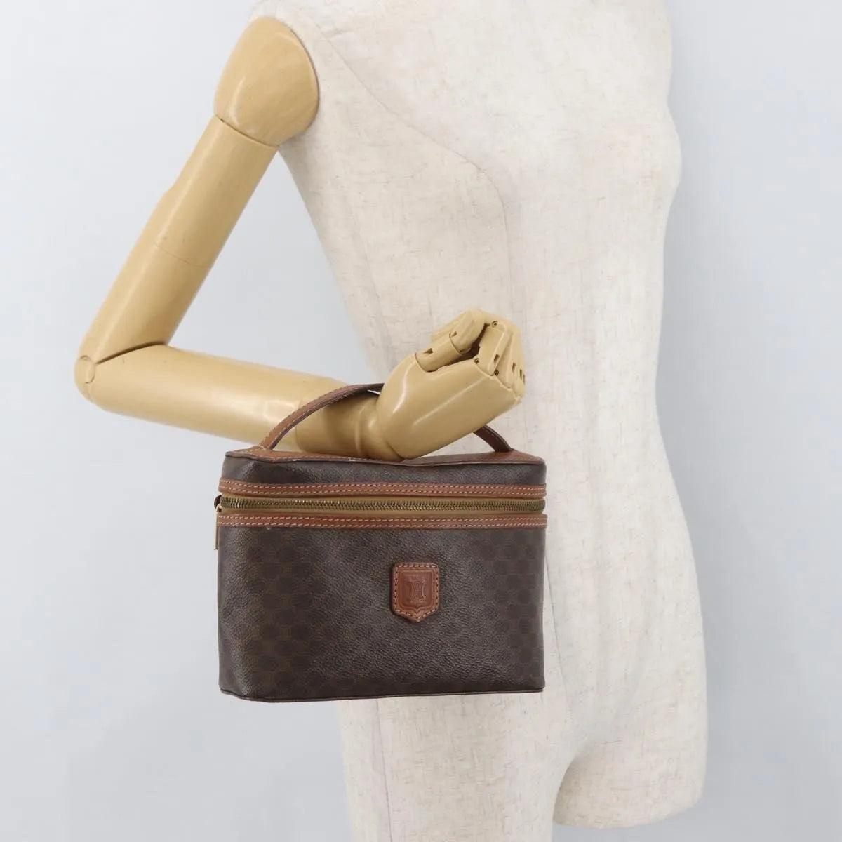 Celine Macadam Vanity Canvas Brown Canvas Clutche & Pouche Bag (Pre-Owned)