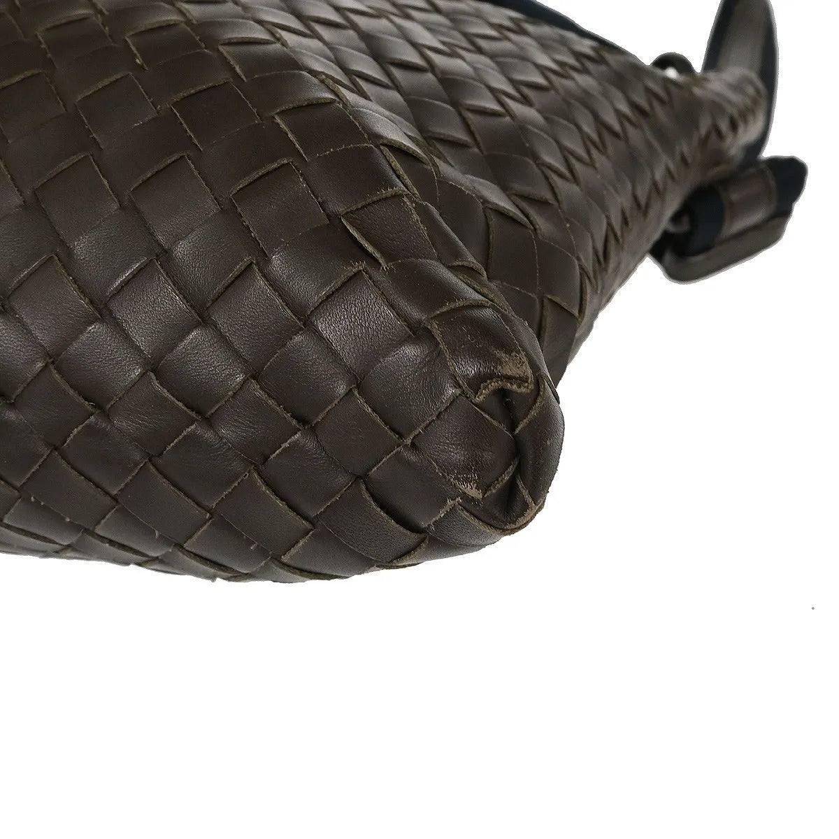 Bottega Veneta Intrecciato Shoulder Leather Brown Leather Shoulder Bag Bag (Pre-Owned)