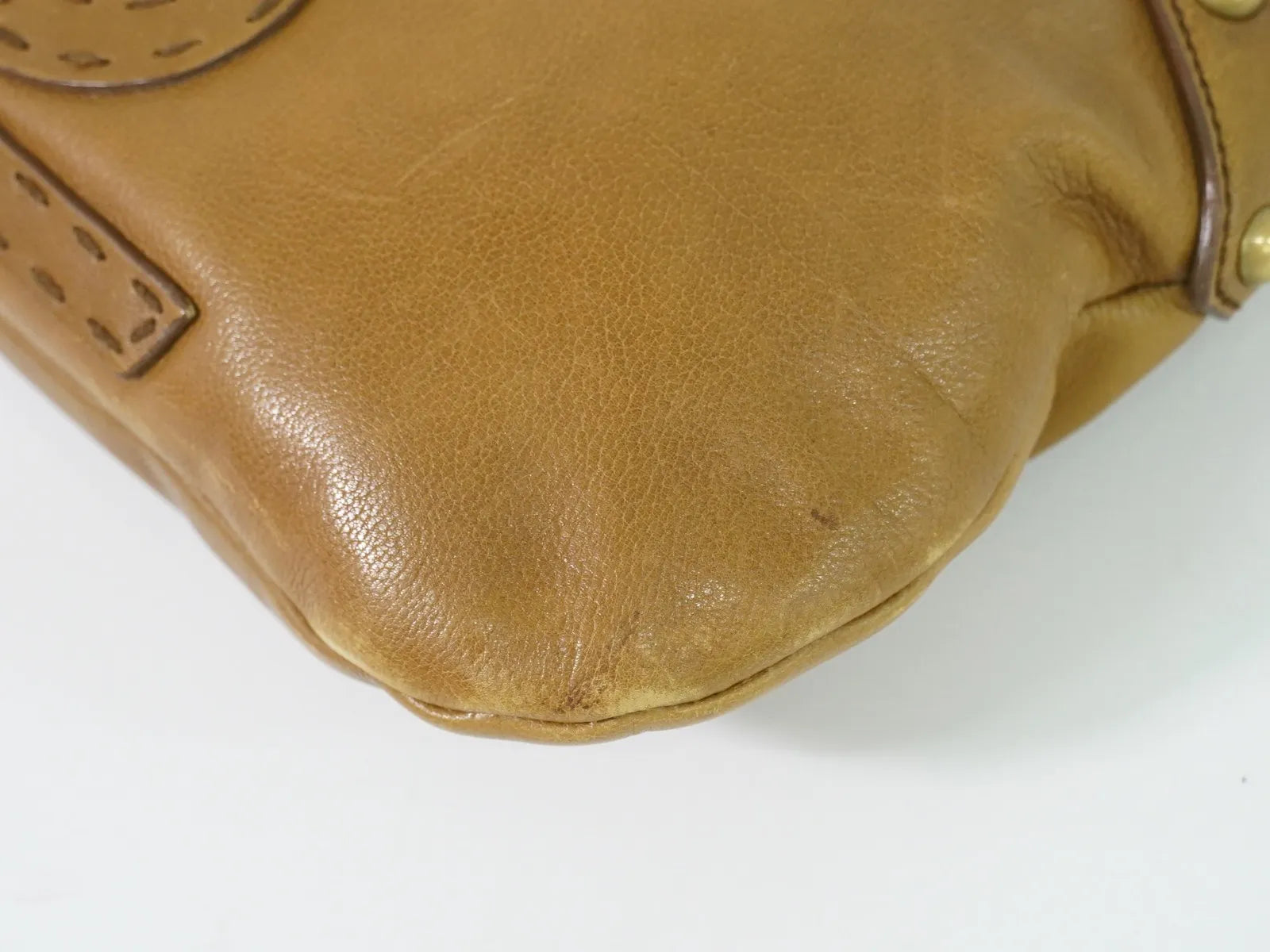 Saint Laurent Mombasa Hobo Leather Brown Leather Shoulder Bag Bag (Pre-Owned)